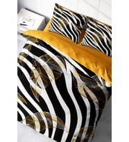 Çift Kişilik Nevresim Takımı Sık Dokuma Pamuk Saten 3d Özel Tasarım Zebra Feather