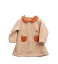 Kız Bebek Peluş Elbise 6-36 Ay 12473 MODANINO (Krem)