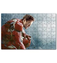 Cakapuzzle Yenilmezler Iron Man Tony Stark Oturan Pozu Puzzle Yapboz MDF (Ahşap) (120 Parça)