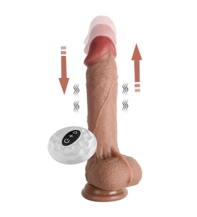 Isıtmalı Döner Başlı İleri Geri Hareketli Realistik Dildo