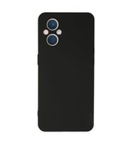 Oppo Reno 7 Lite Kılıf Nano İçi Kadife Silikon - Siyah