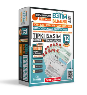 2024 KPSS EĞİTİM BİLİMLERİ 12li ÖSYM Tıpkı Basım Çıkmış Soru Türkiye Geneli D.Çö (Beyaz)