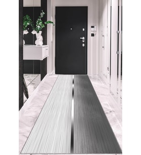 Gri Kaymaz Modern Kesme Rulo Özel Ölçülü Yolluk AR1408