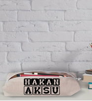 BK Gift Kişiye Özel İsimli Keten Bez Kalemlik-30