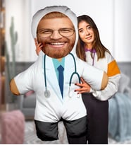 eJOYA Kişiye özel Doktor Peluş Oyuncak 100x80 cm 114810 (Krem)