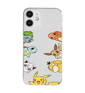 Iphone 12 Uyumlu Pokemon Tüm Karakterler Tasarımlı Şeffaf Telefon Kılıfı