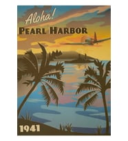 Pearl Harbor 1941 - Kötülük Günü Seyahat Posteri Tablo Ahşap Poster Dekoratif
