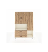 Arges Gardrop 6 Raflı 3 Çekmeceli 3 Kapaklı 132x30x195 Aytaşı-Çam
