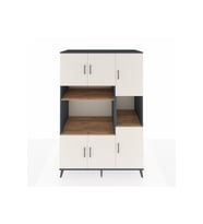 Kronos Dolap 9 Raflı 6 Kapaklı 132x59x195 Antrasit-Aytaşı/Çam