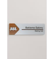 Lucena Bekleme Salonu Ofis Oda Kapı İsimliği Yönlendirme Tabelası Levhası Kişiselleştirilebilir