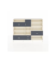 Arges Dolap 13 Raflı 3 Çekmeceli 5 Kapaklı 220x30x163 Aytaşı-Antrasit