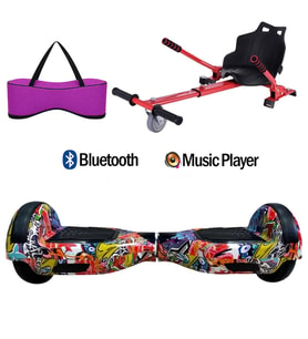 Citymate Elektrikli Kaykay Hoverboard Akıllı Denge 6.5 Inch + HoverKart + Çanta EXTREM PAKET D11