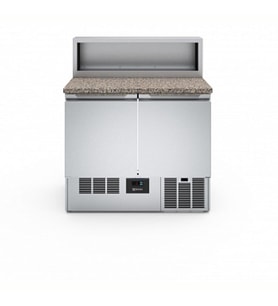 Electrolux Professional Endüstriyel Soğutmalı Pizza Hazırlık Tezgahı, 2 Kapılı, 250 Lt, Mermer Üst Tablalı, +2+10°c, Aısı 304 PTR259