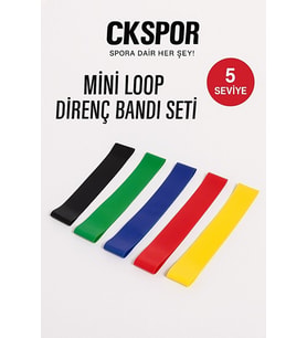 Aerobik Bant 5’li – Kademeli Dirençli Spor Lastik Seti