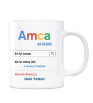 Kişiye Özel İsimli Arama Motoru Kupa Bardak - Amca