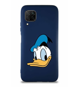 Huawei P40 Lite Soft Premier Kapak Donald Duck-B Tasarımlı Silikon Kılıf - Lacivert (Şeffaf)