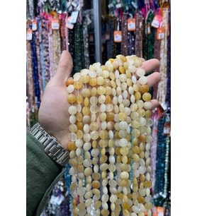 Akik Taşı Daire Kesim 12mm Doğal Taş Dizi