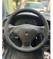 DİKİŞLİ DİREKSİYON KILIFI NOKTALI DERİ SİYAH DERİ SİYAH DİKİŞLİ FIAT PALİO İÇİN