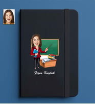 Kişiye Özel Kadın Model 13x21 Siyah Defter-4