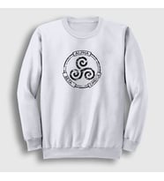 Presmono Unisex Beyaz Alpha Beta Omega Dizi Teen Wolf Sweatshirt 330101tt (Beyaz)