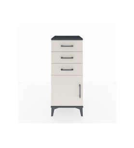Hyperion Komodin Tek Raflı 3 Çekmeceli Tek Kapaklı 44x44x106 Antrasit-Aytaşı