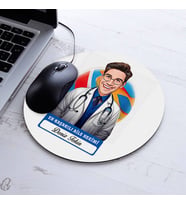 Kişiye Özel Hediye Karikatürlü En Başarılı Erkek Aile Hekimi Mousepad