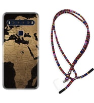 TCL 10L 10 Plus 10SE 20E 20SE 30 L7 Kılıf Boyun Asklı Rasta Silikon Map Planet 1656