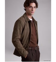 LCW Vision Kahverengi Slim Fit Erkek Süet Ceket