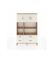 Arges Gardrop 8 Raflı 4 Çekmeceli 3 Kapaklı 132x30x195 Çam-Aytaşı