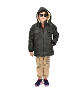 Erkek Çocuk Kapüşonlu Mont BS-1042 (Haki)
