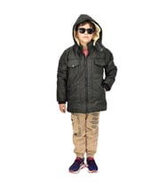 Erkek Çocuk Kapüşonlu Mont BS-1042 (Haki)