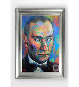 Gümüş Çerçeveli Atatürk Tablo a774
