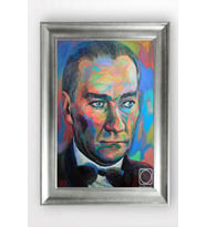 Gümüş Çerçeveli Atatürk Tablo a774