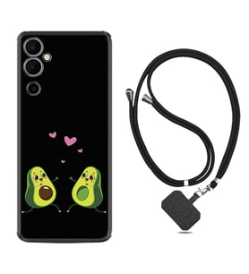 Tecno Pova 4 Kılıf Silikon Boyun Askılı İpli Desenli Silikon Aşık Avokadolar 1642