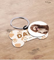 BK Gift Evcil Dostlara Özel İsimli 2’li Ahşap Pet Tasma Künyesi - Model 2-12