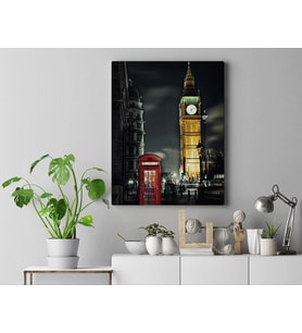Kanvas Tablo – Londra Kırmızı Big Ben 2