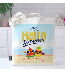 Karpuz ve Ananas Tasarımlı Plaj Çantası