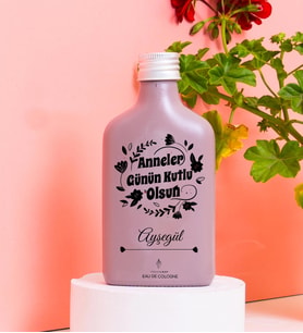 Anneler Günü işiye Özel 200ML Sütlü Kahve Renkli Cam Şişe Freshleaf Limon Kolonyası