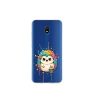 Redmi 8A ile Uyumlu Splash Kirpi Tasarımlı Şeffaf Silikon Kılıf