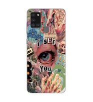Samsung Galaxy A21S Uyumlu Aesthetic Kolaj Desenli Şeffaf Telefon Kılıfı