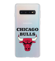 Samsung Galaxy S10 Kapak Chicago Bulls Tasarımlı Şeffaf Silikon Kılıf