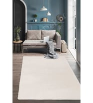 Dijidekor Peluş Halı Krem Cool Düz Desenli Yıkanabilir Post Yolluk Kilim Salon Halısı Modelleri