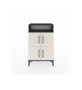 Arges Komodin Tek Raflı 4 Kapaklı 60x30x96 Antrasit-Aytaşı