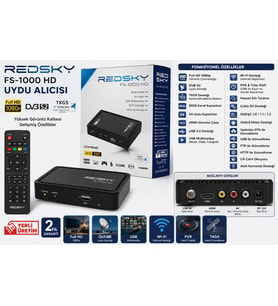 Redsky FS1000 HD Full HD 1080P TKGS DVB-S2 Uydu Alıcısı WiFi Destekli HDMI USB