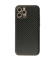 İphone 12 Pro Max Kılıf Coco Karbon Silikon - Siyah