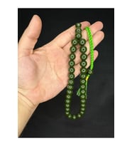 SEVGİLİYE ÖZEL HEDİYE SIKMA ÇUBUK KEHRİBAR TESBİH KOYU YEŞİL RENK KÜRE KESİM 13 MM H-1600. (Çok Renkli)