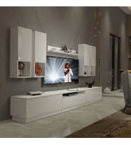 Decoraktiv Trendstyle 8DAS Slm Tv Ünitesi Tv Sehpası - Parlak Beyaz
