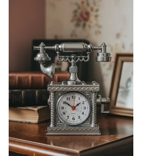 Dekoratif Retro Telefon Masa Saati Çalar Saat Özellikli
