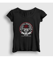 Presmono Kadın Siyah Gym Yujiro Hanma Anime Baki T-Shirt 402929tt
