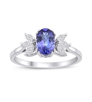 Lotus Çiçeği Tanzanite Tektaş Pırlanta Yüzük